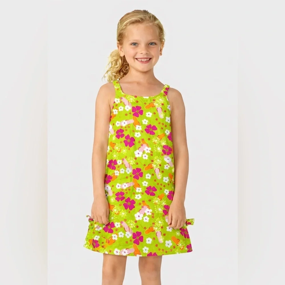 Lilly Pulitzer Rare Vintage Shift Side Bow Floral Sleeveless Dress